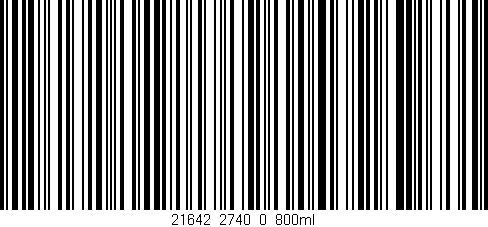 Código de barras (EAN, GTIN, SKU, ISBN): '21642_2740_0_800ml'