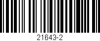 Código de barras (EAN, GTIN, SKU, ISBN): '21643-2'