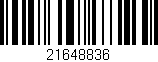 Código de barras (EAN, GTIN, SKU, ISBN): '21648836'