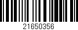 Código de barras (EAN, GTIN, SKU, ISBN): '21650356'