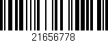 Código de barras (EAN, GTIN, SKU, ISBN): '21656778'