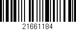 Código de barras (EAN, GTIN, SKU, ISBN): '21661184'