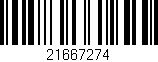 Código de barras (EAN, GTIN, SKU, ISBN): '21667274'