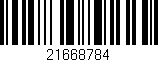 Código de barras (EAN, GTIN, SKU, ISBN): '21668784'