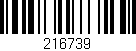 Código de barras (EAN, GTIN, SKU, ISBN): '216739'