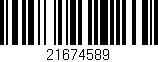 Código de barras (EAN, GTIN, SKU, ISBN): '21674589'