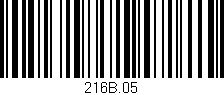 Código de barras (EAN, GTIN, SKU, ISBN): '216B.05'