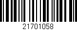 Código de barras (EAN, GTIN, SKU, ISBN): '21701058'
