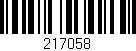 Código de barras (EAN, GTIN, SKU, ISBN): '217058'