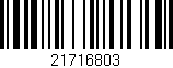 Código de barras (EAN, GTIN, SKU, ISBN): '21716803'