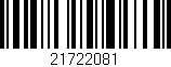 Código de barras (EAN, GTIN, SKU, ISBN): '21722081'