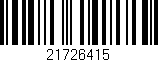 Código de barras (EAN, GTIN, SKU, ISBN): '21726415'