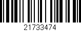 Código de barras (EAN, GTIN, SKU, ISBN): '21733474'