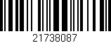 Código de barras (EAN, GTIN, SKU, ISBN): '21738087'