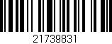 Código de barras (EAN, GTIN, SKU, ISBN): '21739831'