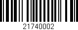 Código de barras (EAN, GTIN, SKU, ISBN): '21740002'