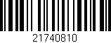 Código de barras (EAN, GTIN, SKU, ISBN): '21740810'