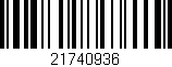 Código de barras (EAN, GTIN, SKU, ISBN): '21740936'