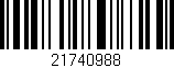 Código de barras (EAN, GTIN, SKU, ISBN): '21740988'