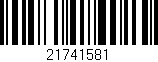Código de barras (EAN, GTIN, SKU, ISBN): '21741581'
