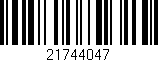 Código de barras (EAN, GTIN, SKU, ISBN): '21744047'