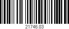 Código de barras (EAN, GTIN, SKU, ISBN): '21746.03'