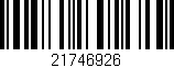 Código de barras (EAN, GTIN, SKU, ISBN): '21746926'