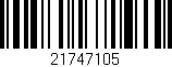 Código de barras (EAN, GTIN, SKU, ISBN): '21747105'
