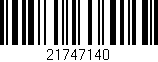 Código de barras (EAN, GTIN, SKU, ISBN): '21747140'