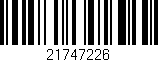 Código de barras (EAN, GTIN, SKU, ISBN): '21747226'