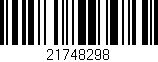 Código de barras (EAN, GTIN, SKU, ISBN): '21748298'