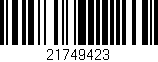 Código de barras (EAN, GTIN, SKU, ISBN): '21749423'