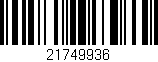 Código de barras (EAN, GTIN, SKU, ISBN): '21749936'