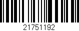 Código de barras (EAN, GTIN, SKU, ISBN): '21751192'