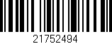 Código de barras (EAN, GTIN, SKU, ISBN): '21752494'