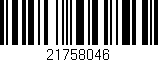 Código de barras (EAN, GTIN, SKU, ISBN): '21758046'