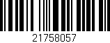 Código de barras (EAN, GTIN, SKU, ISBN): '21758057'