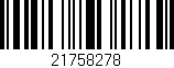 Código de barras (EAN, GTIN, SKU, ISBN): '21758278'