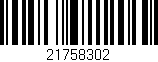 Código de barras (EAN, GTIN, SKU, ISBN): '21758302'