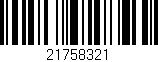 Código de barras (EAN, GTIN, SKU, ISBN): '21758321'