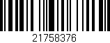 Código de barras (EAN, GTIN, SKU, ISBN): '21758376'
