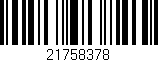 Código de barras (EAN, GTIN, SKU, ISBN): '21758378'