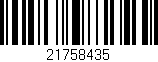 Código de barras (EAN, GTIN, SKU, ISBN): '21758435'