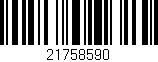 Código de barras (EAN, GTIN, SKU, ISBN): '21758590'