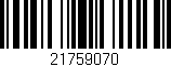 Código de barras (EAN, GTIN, SKU, ISBN): '21759070'