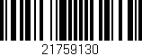 Código de barras (EAN, GTIN, SKU, ISBN): '21759130'
