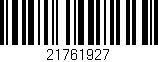 Código de barras (EAN, GTIN, SKU, ISBN): '21761927'