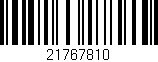 Código de barras (EAN, GTIN, SKU, ISBN): '21767810'