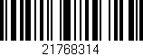 Código de barras (EAN, GTIN, SKU, ISBN): '21768314'