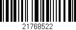 Código de barras (EAN, GTIN, SKU, ISBN): '21768522'